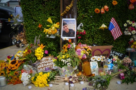 A makeshift memorial for Joan Sebastián Durán Guerrero on 14 July 2026 in Biddeford, Maine.Photograph: Ryan Murphy/Getty Images