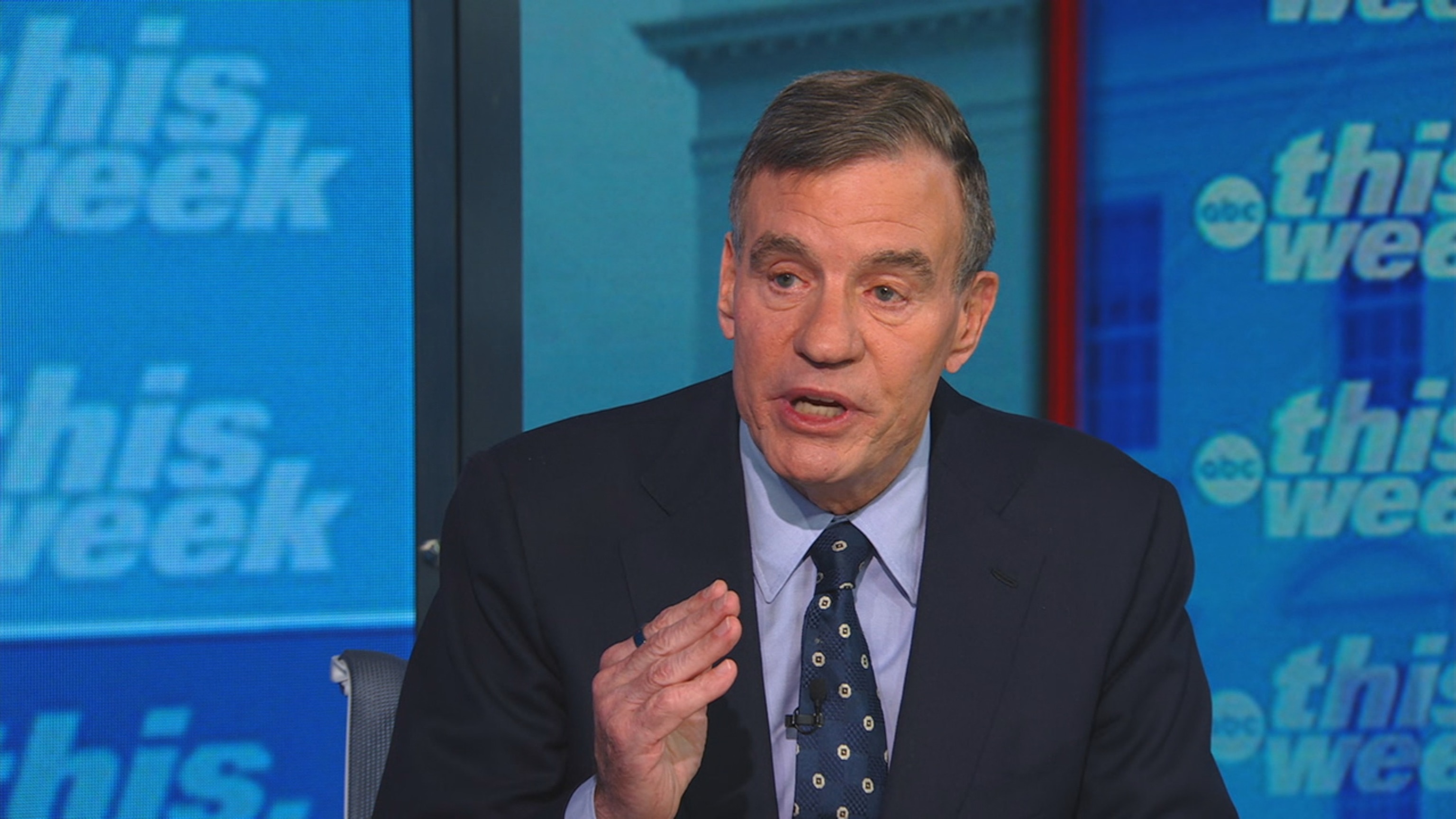 Sen. Mark Warner, D-Va., appears on ABC News' "This Week" on July 19, 2026.ABC News