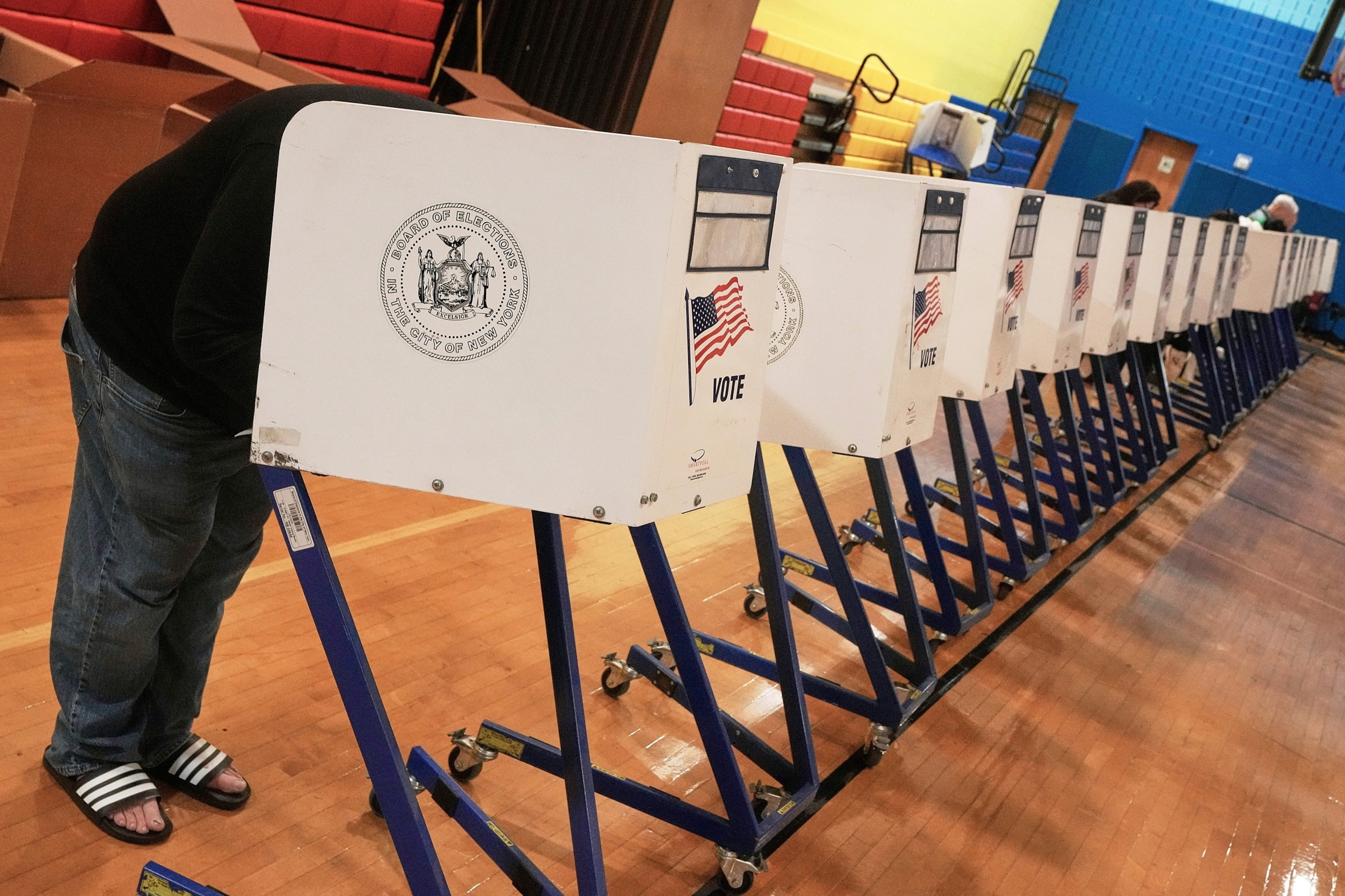A voter completes their ballot at a voting site, in New York, Nov. 4, 2025.Richard Drew/AP Photo, FILE