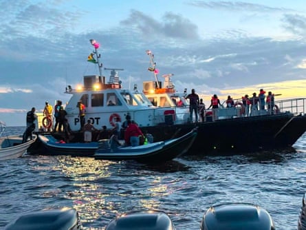 The emergency response involved the Coast Guard, the Air Corps and volunteer fishing vessels and private craft.Photograph: Anadolu/Getty Images
