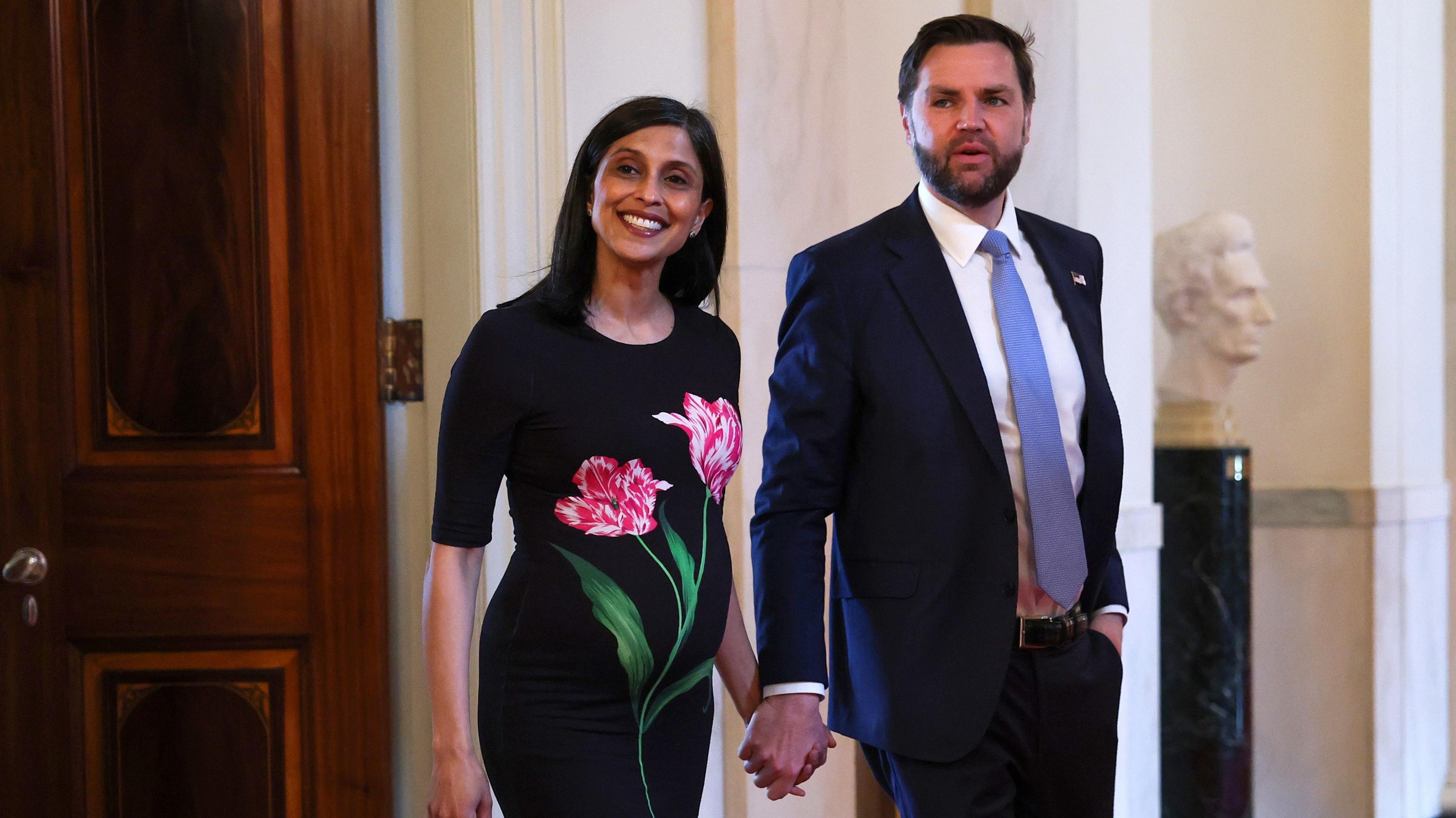 Image caption,The couple were pictured at a reception for military mothers at the White House in May