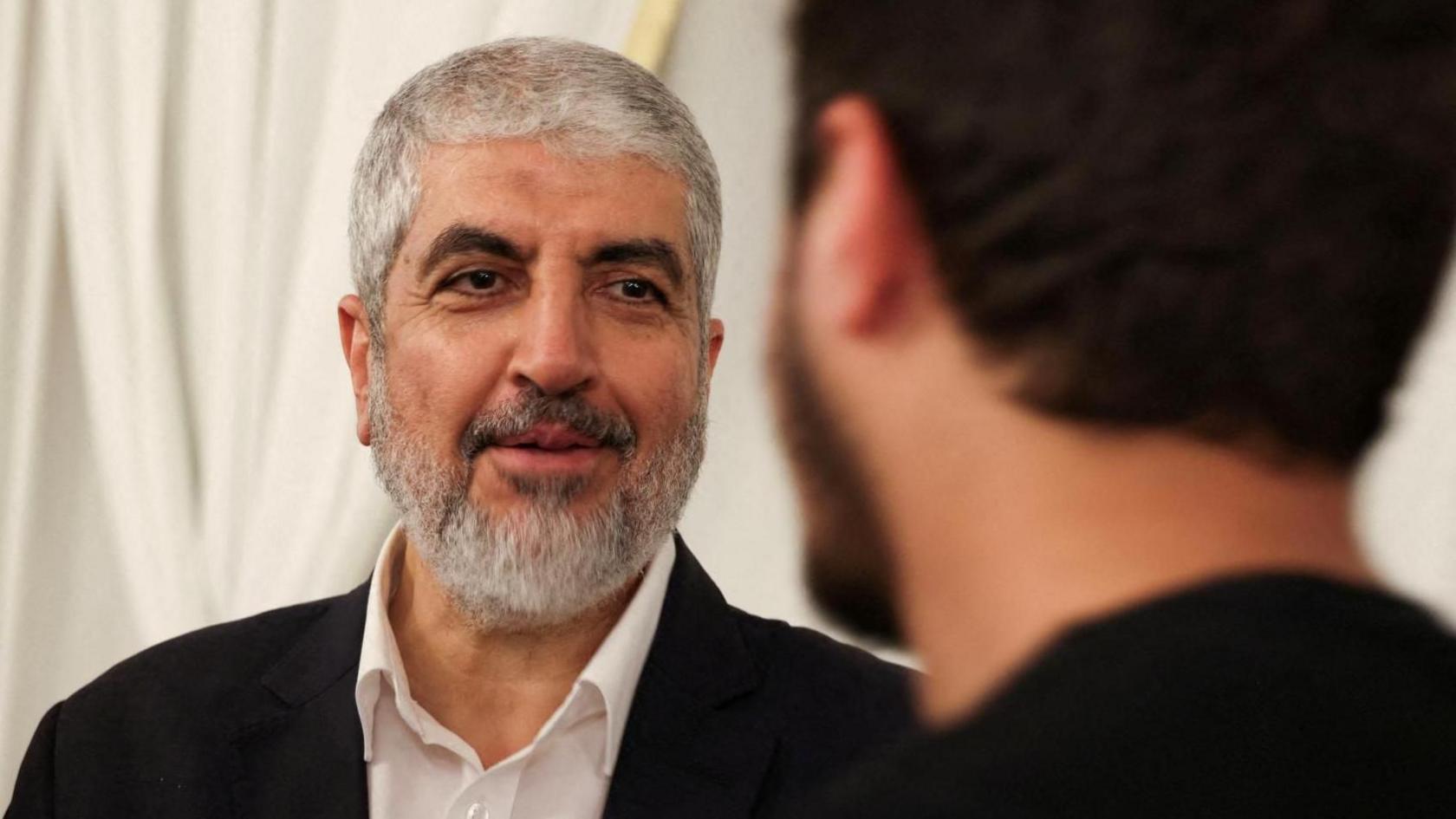 Image caption,Hayya defeated former political bureau chief Khaled Meshaal in the election's second round