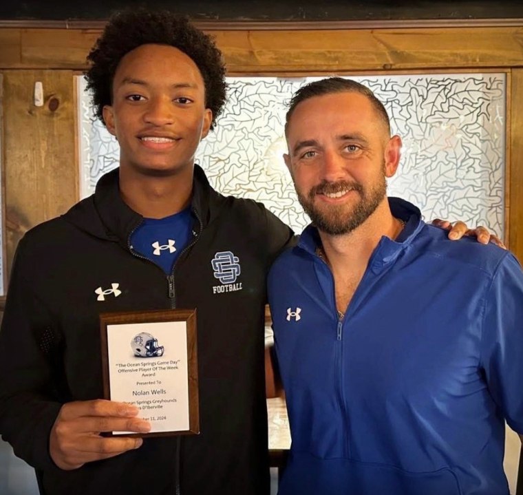 Nolan Wells with his coach, Jake Bramlett.Courtesy Jake Bramlett