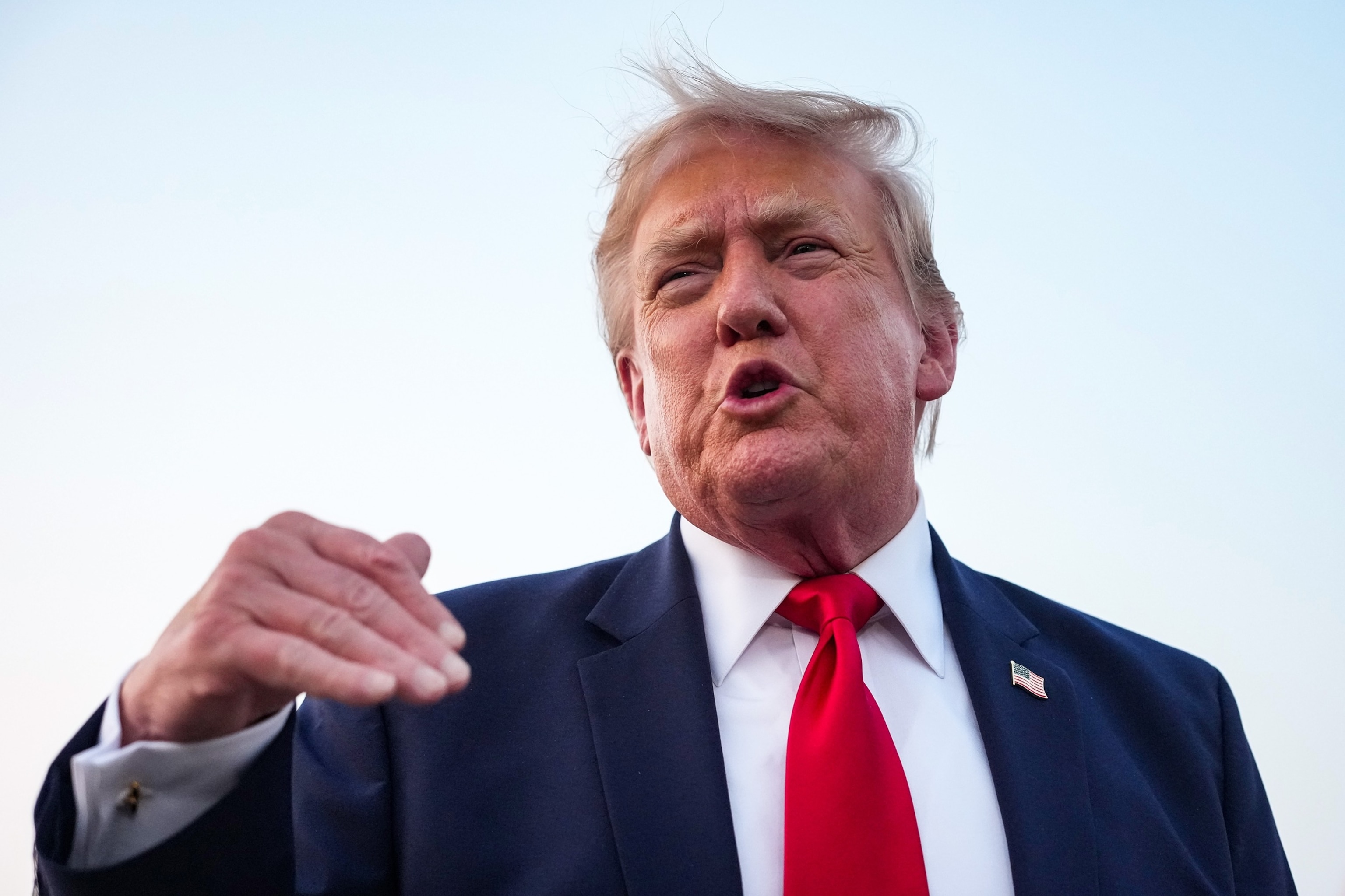 President Donald Trump speaks to reporters after landing in Air Force One, July 19, 2026 in Joint Base Andrews, Maryland.Andrew Harnik/Getty Images