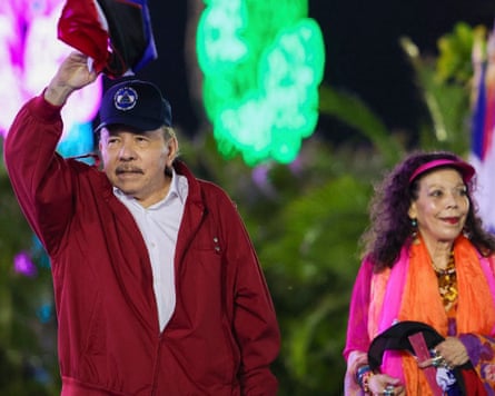 Daniel Ortega last year promoted his wife, then vice-president, to the position of ‘co-president’.Photograph: Cesar Perez/El 19 DIGITAL/AFP/Getty Images