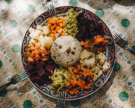A typical Moroccan dish – Africa is now home to the highest number of hungry people for the first time, with about 309 million.Photograph: Crevous/Alamy