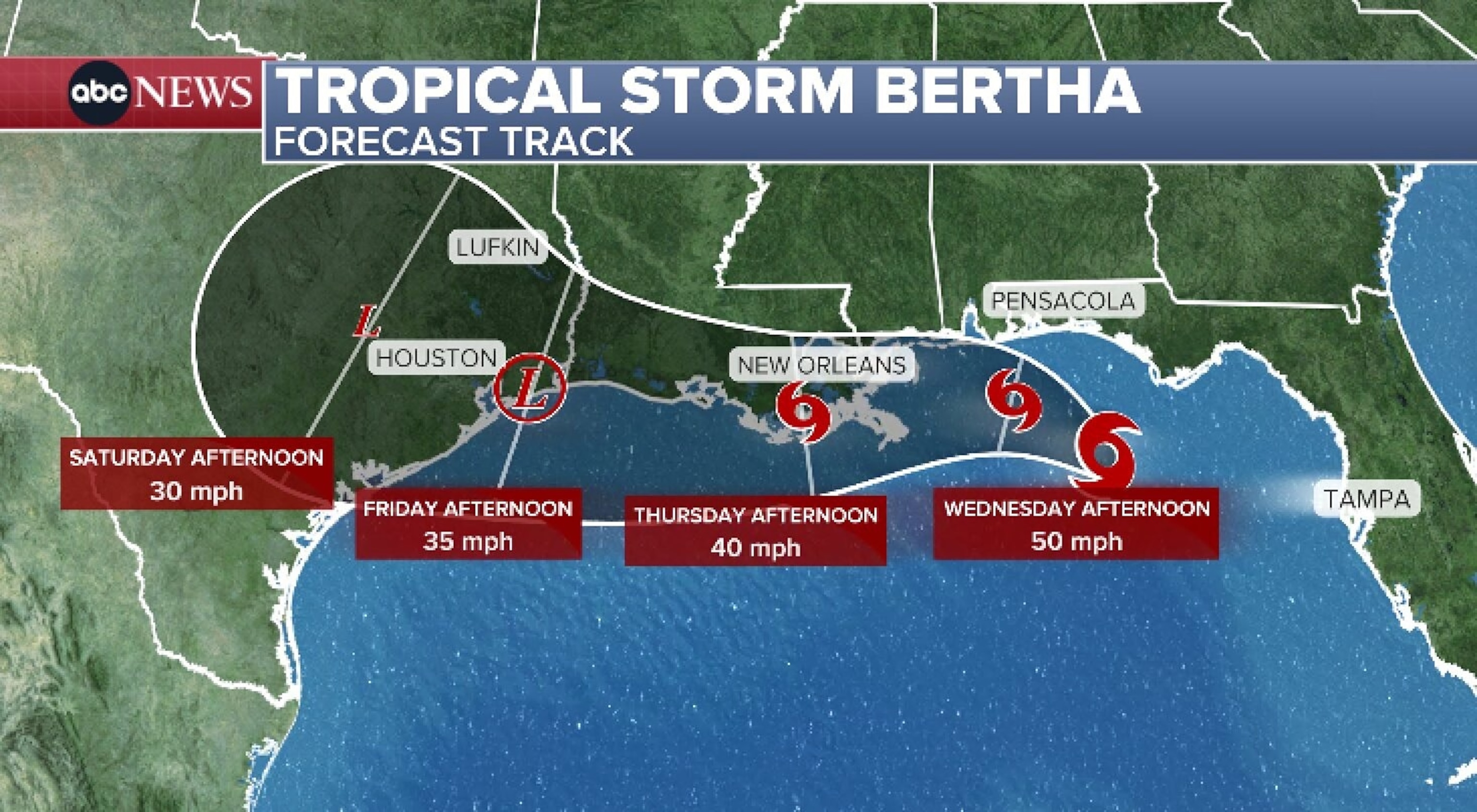 An ABC News graphic shows the forecast on Tuesday, July 21, 2026.ABC News