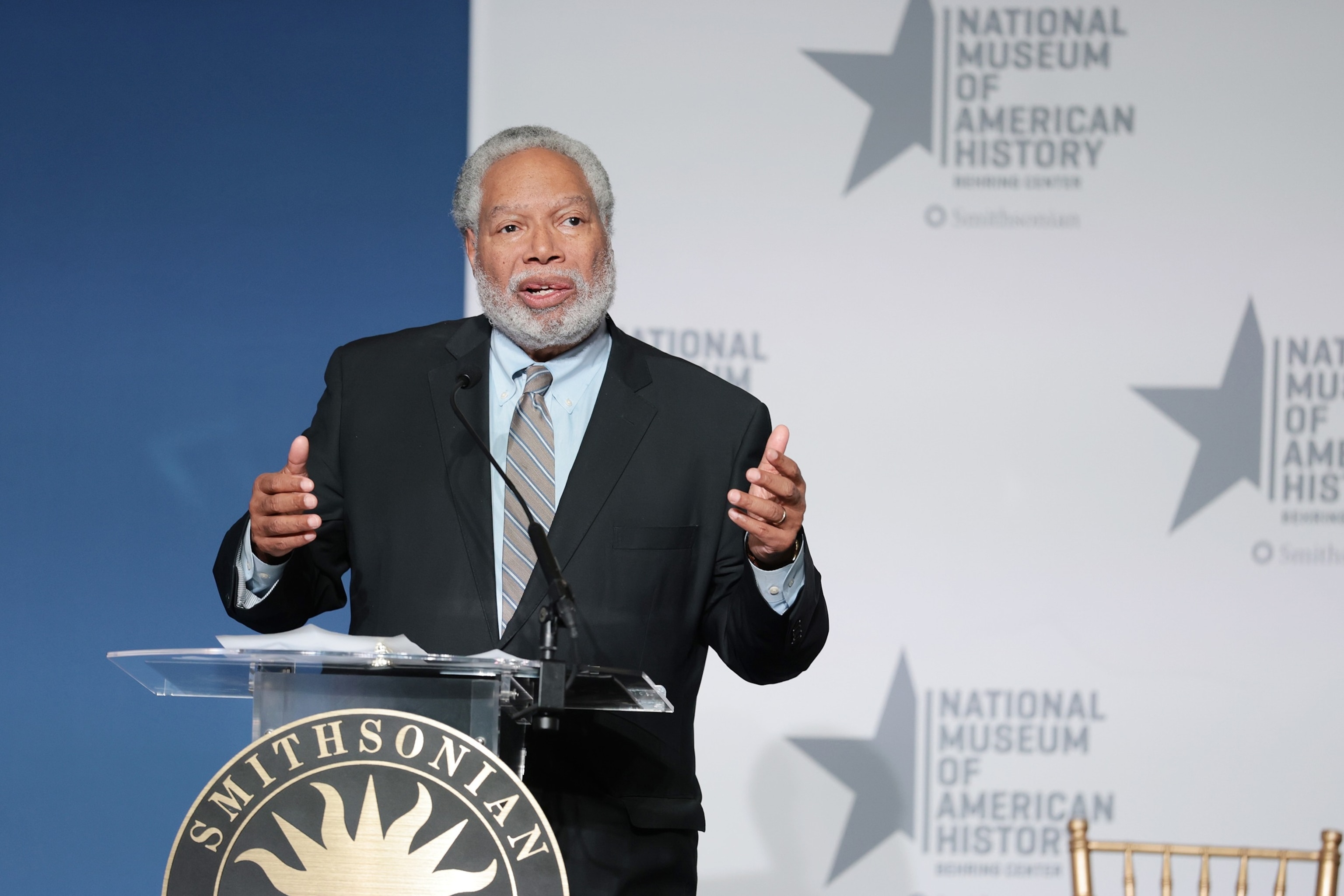 Secretary of the Smithsonian Institution Lonnie Bunch speaks during an event at the Smithsonian National Museum of American History on February 20, 2026 in Washington, DC.Anna Moneymaker/Getty Images