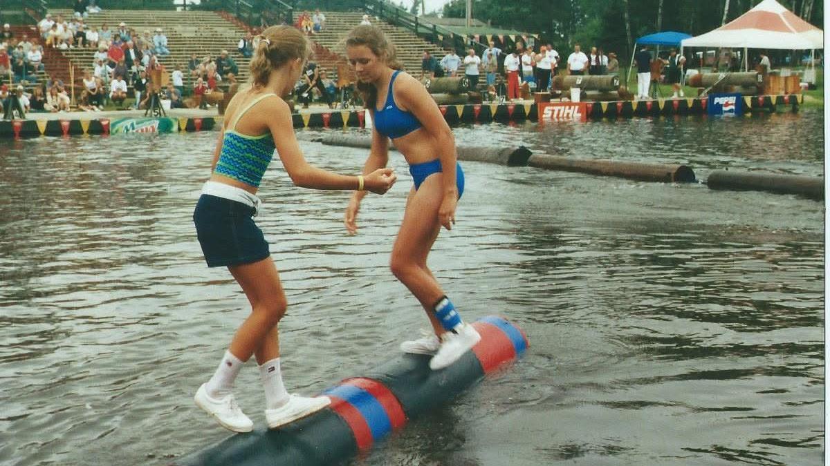 Image caption,Samantha LaSalle, pictured here in shorts, began participating at age five