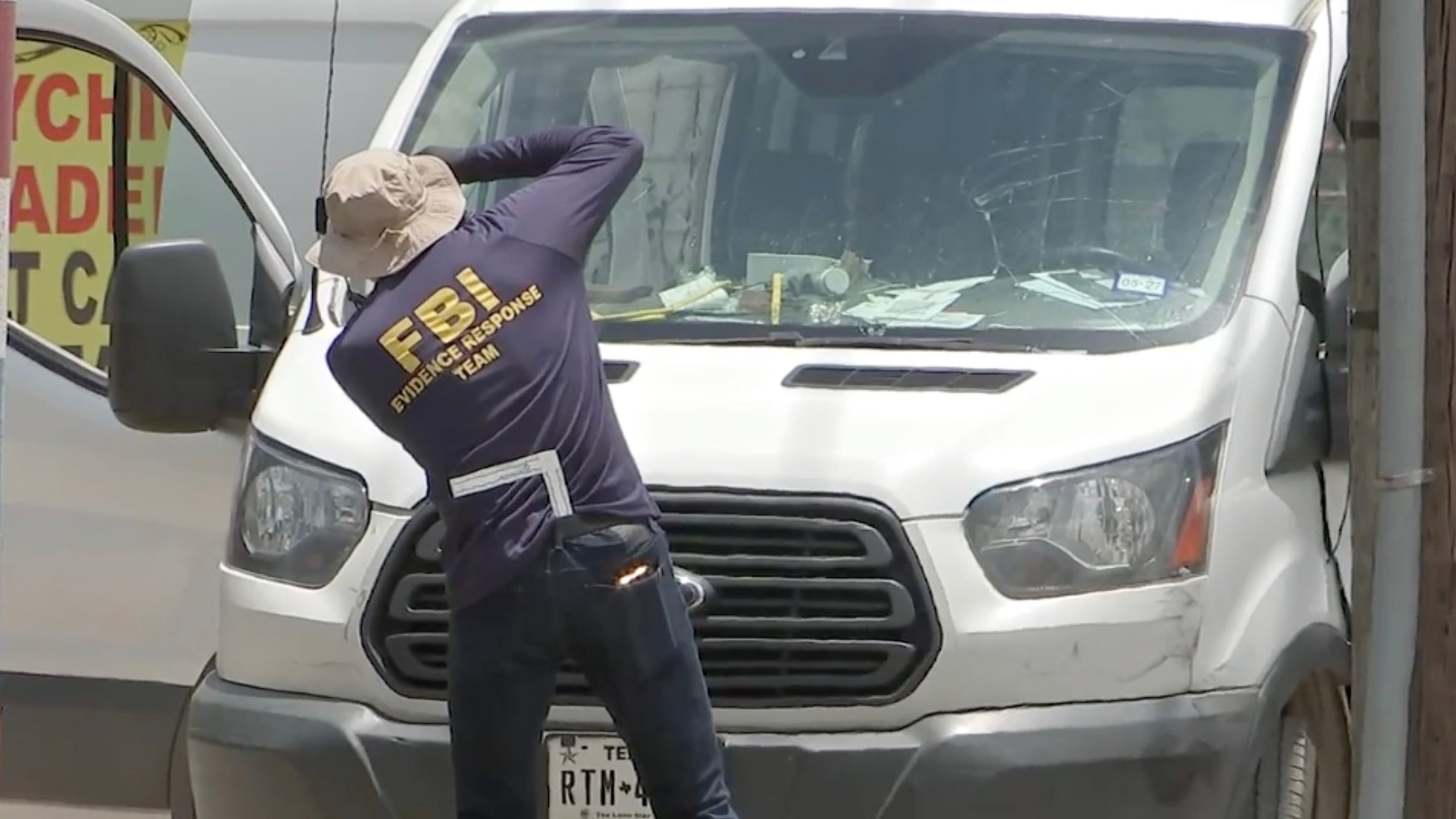 Law enforcement officials are at the scene of a fatal ICE shooting in Houston, on July 7, 2026.KTRK