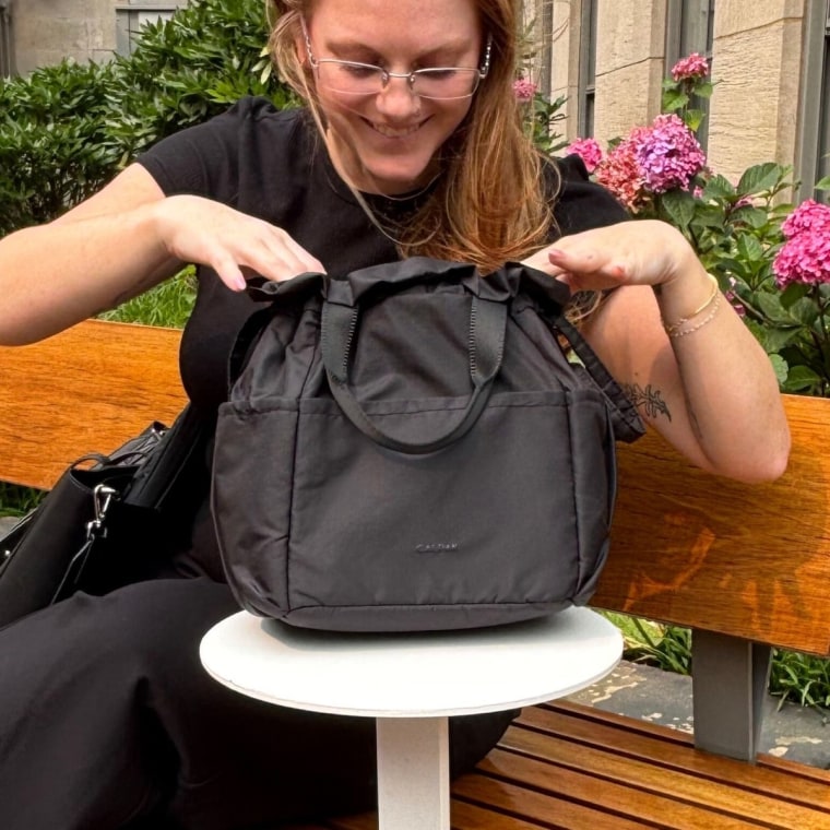 The Calpak lunch bag keeps food hot or cold because of its insulated lining.Daaiyah James / NBC News
