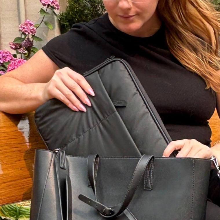 The Luka Padded Laptop Sleeve fits comfortably in the Haven Tote.Daaiyah James / NBC News