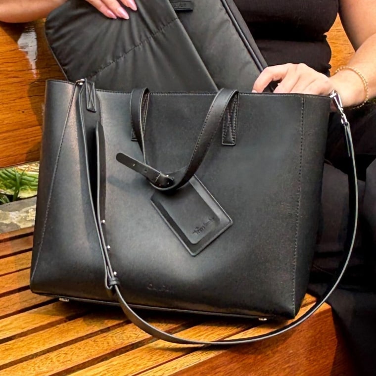The Haven Laptop Tote has two handles and a removable shoulder strap.Daaiyah James / NBC News