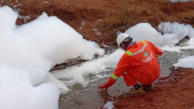 Image caption,Preliminary findings suggest that a spillage occurred after a lorry was involved in an accident, officials say