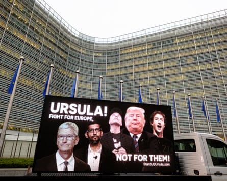 The EU is pushing back against the prevalence of US big tech.Photograph: Thierry Monasse/Getty Images
