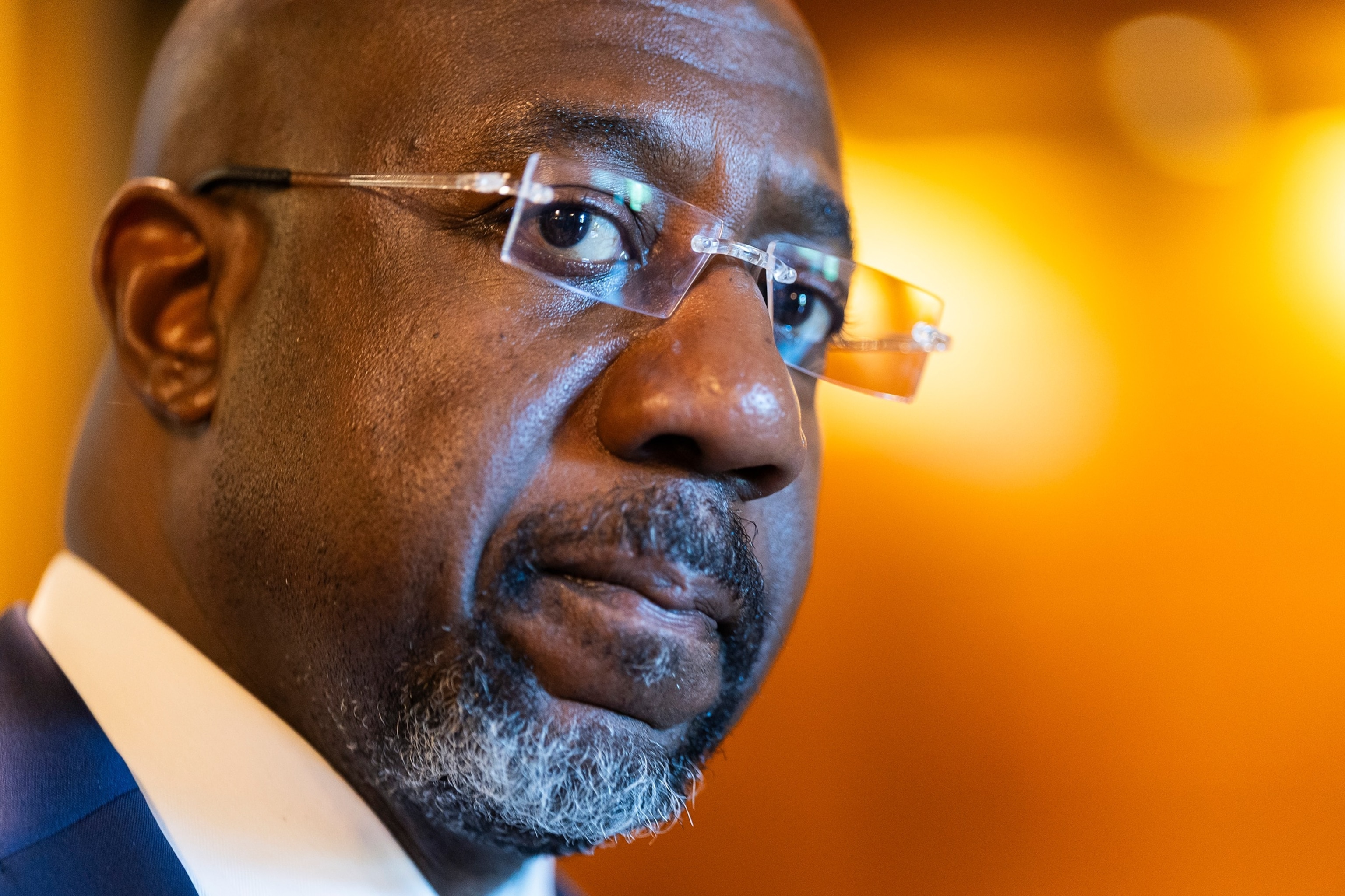 U.S. Sen. Raphael Warnock, D-Ga., departs from the Senate chamber during a vote in the U.S. Capitol Building on July 13, 2026, in Washington, D.C. Senators faced questions from reporters after two weeks of recess and being in their home states.Finn Gomez/Getty Images