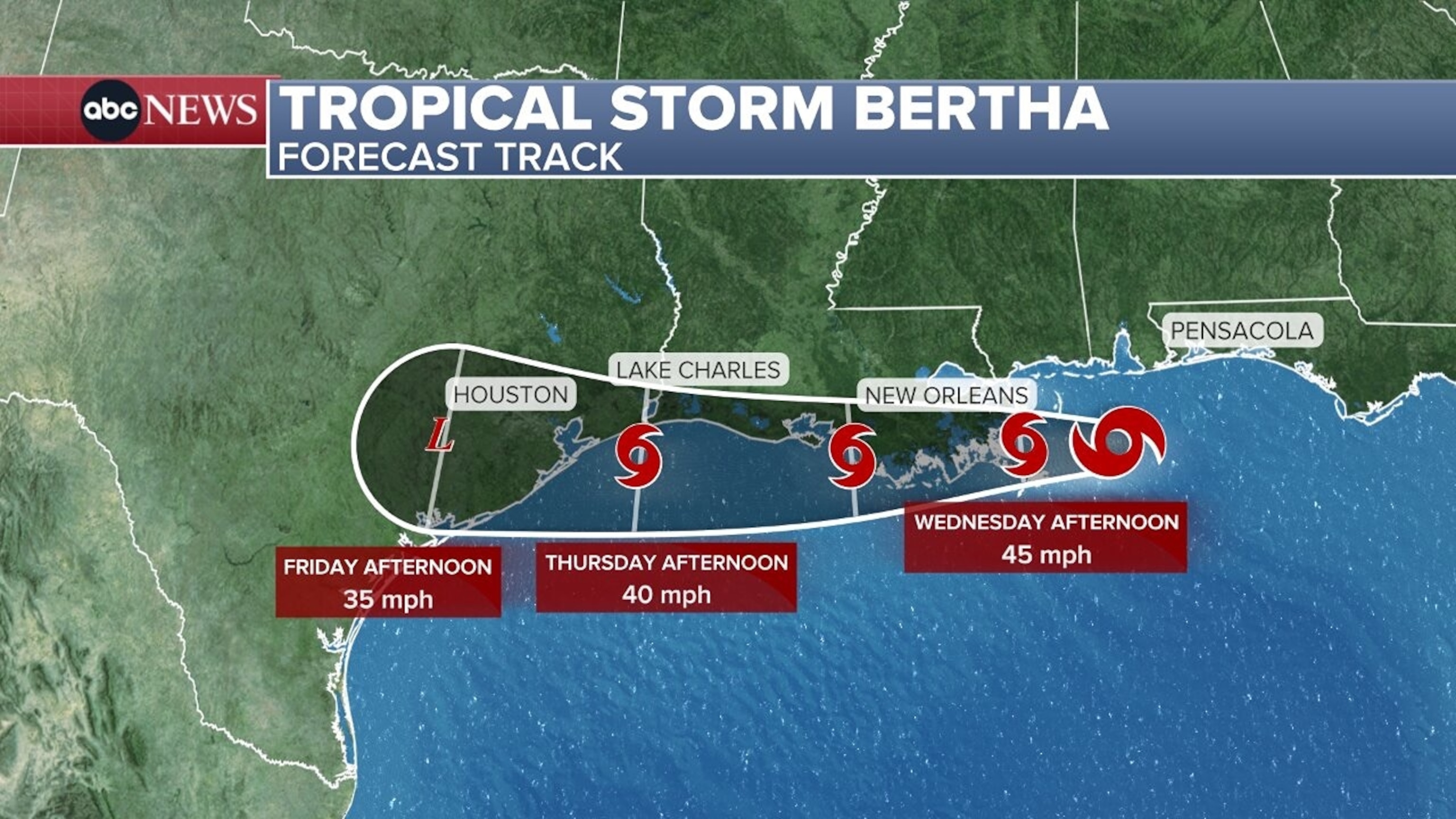 An ABC News graphic shows the forecast on Wednesday, July 22, 2026.ABC News