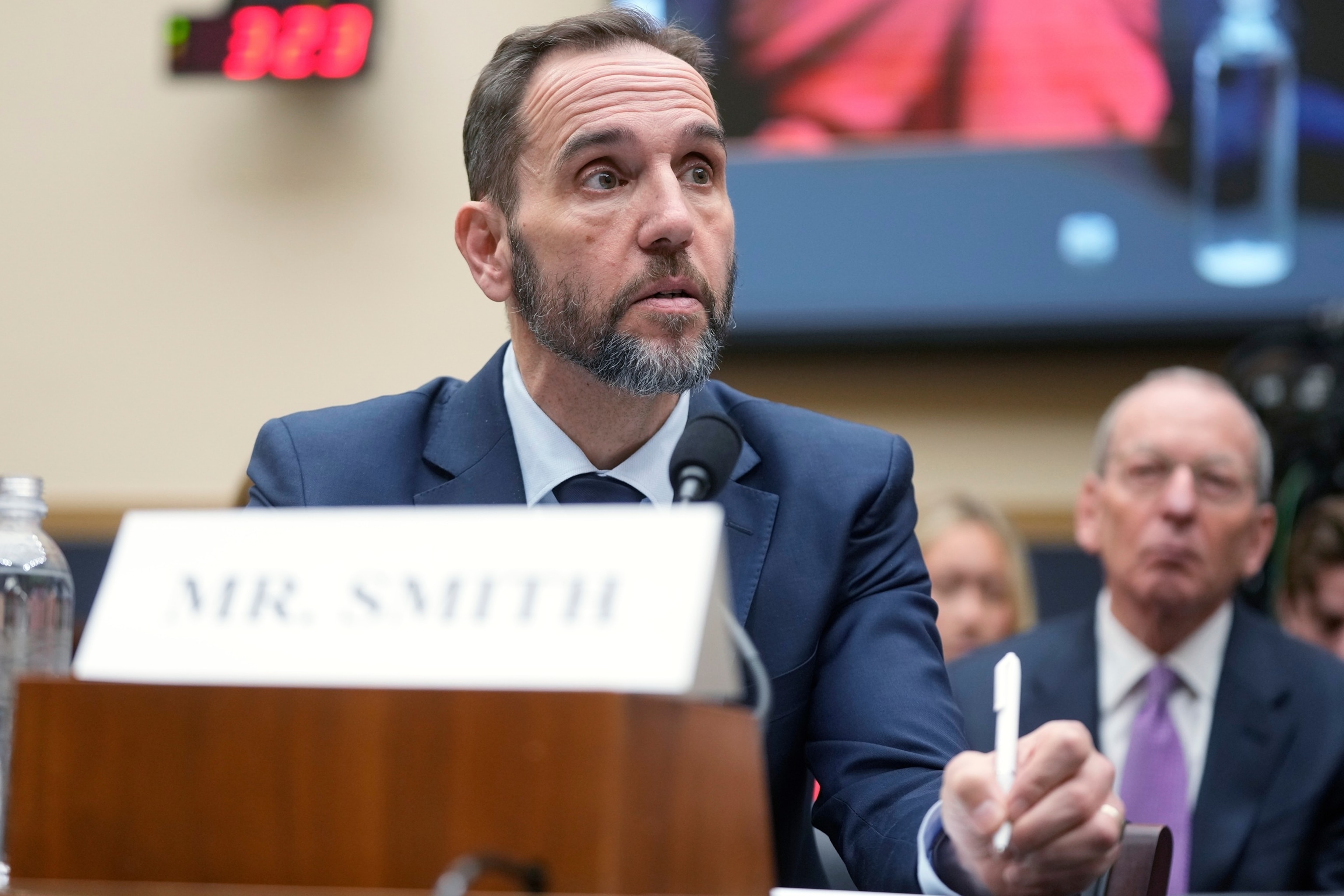 Former Justice Department special counsel Jack Smith testifies before the House Judiciary Committee at the Capitol in Washington, Thursday, Jan. 22, 2026.Mark Schiefelbein/AP