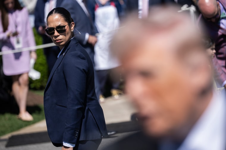 A Secret Service agent is seen during the White House Easter Egg Roll on April 6.Tom Williams / Getty Images