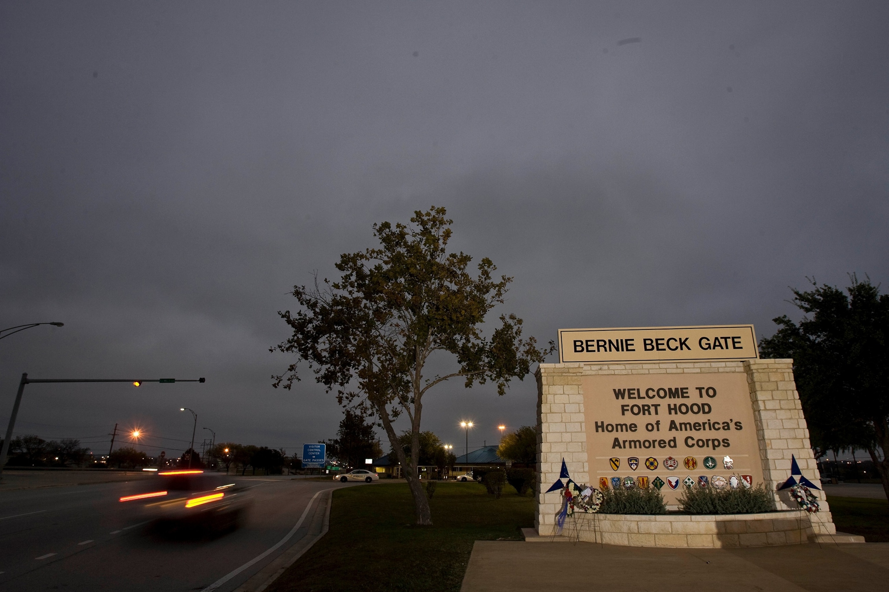 Fort Hood's Bernie Beck gate, Nov. 7, 2009, in Killeen, Texas.Nick de la Torre/Houston Chronicle via Getty Images