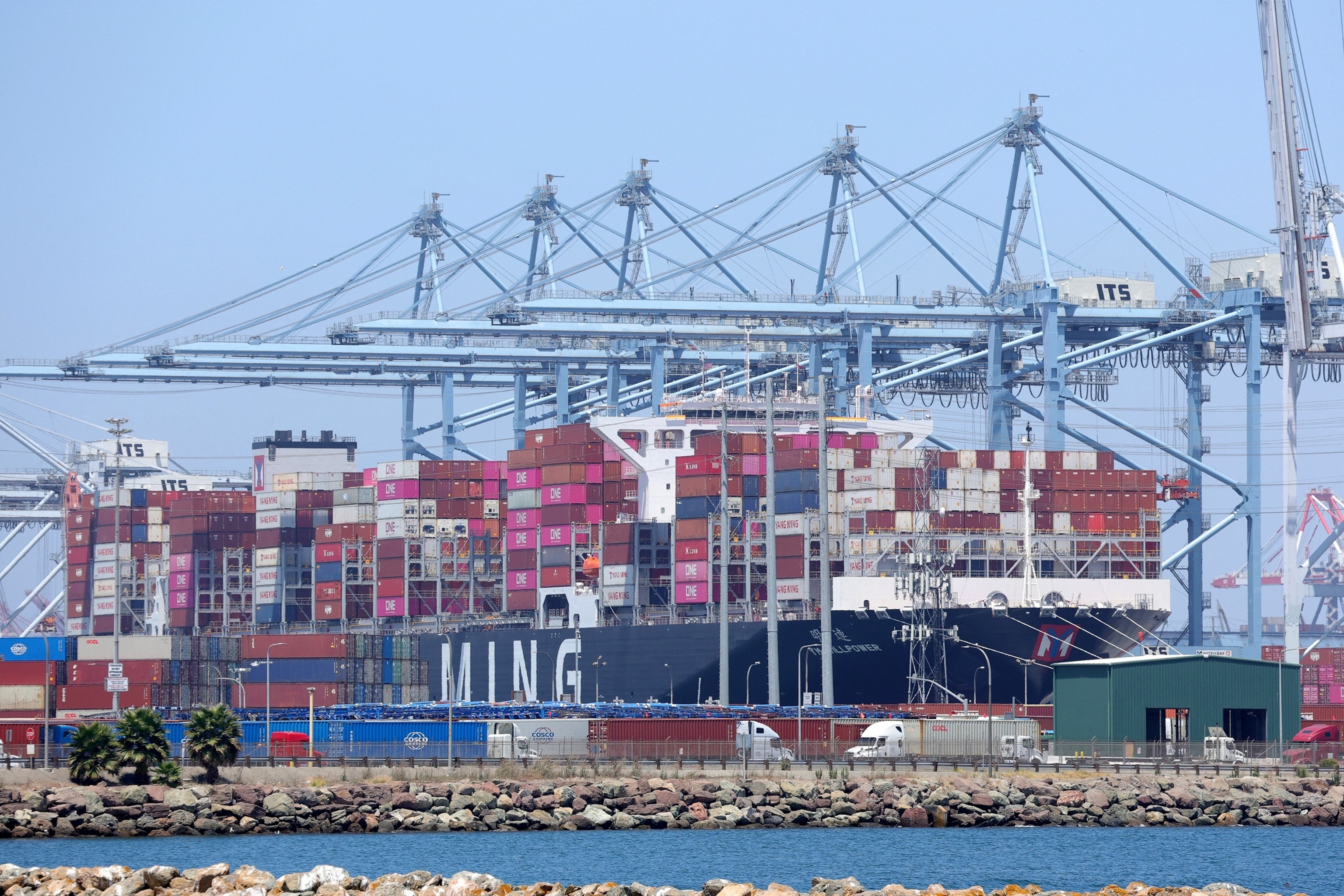 Shipping containers on a container ship at the Port of Long Beach, Calif., on July 17, 2026.Mario Anzuoni/Reuters