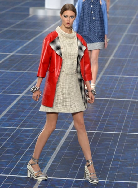 Lindsey Wixson, modelling here for Chanel in 2012, had to take a career break five years later because of various catwalk injuries.Photograph: Christophe Karaba/EPA