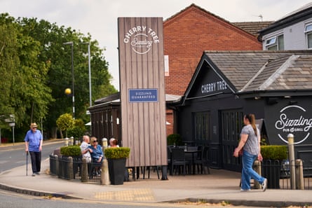The Cherry Tree pub in Culcheth.Photograph: Christopher Thomond/The Guardian