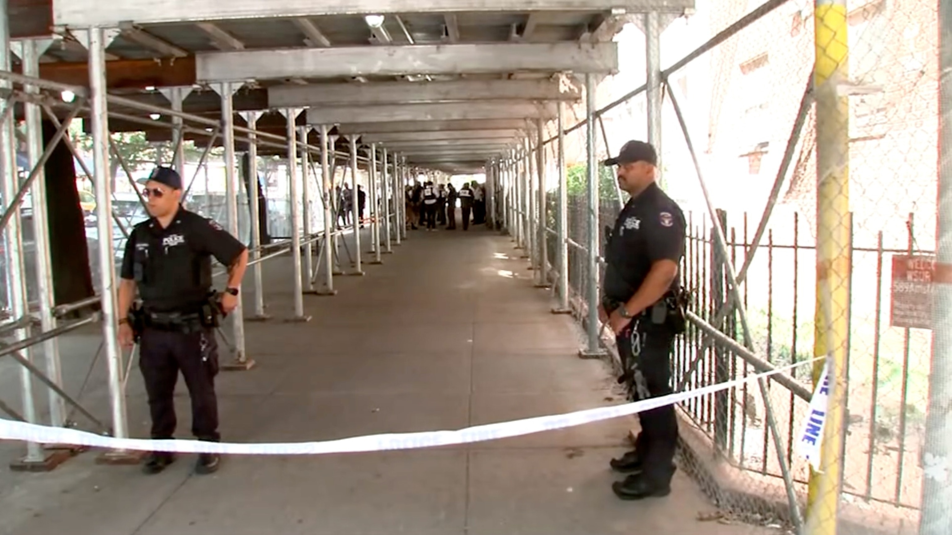Police work the scene of a stabbing in New York City, July 23, 2026.WABC