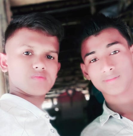 Siraz Ullah, right, with his nephew Mumtaz.