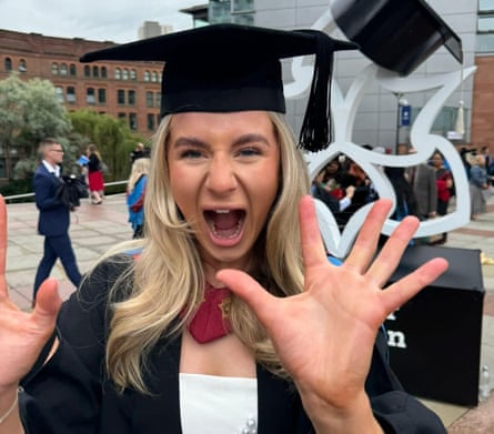 Lucy had just graduated with first class honours from Manchester Metropolitan University.Photograph: Jane Coates