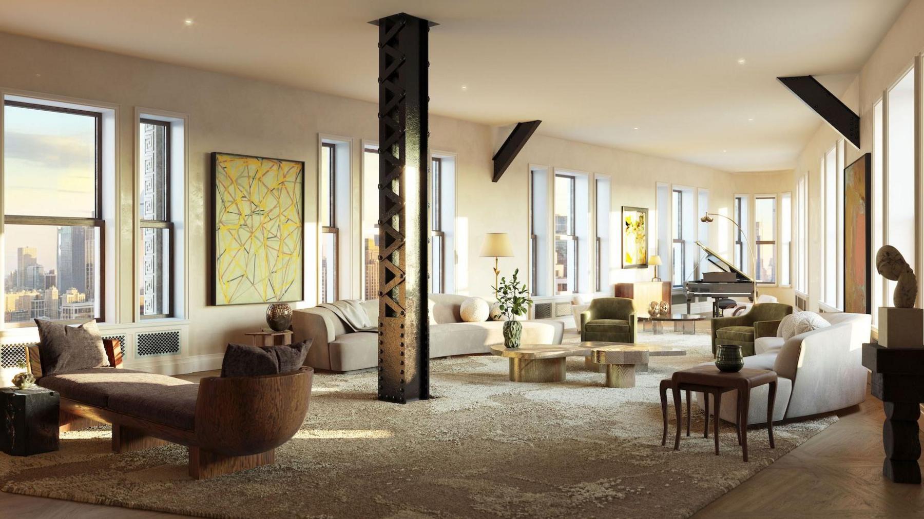 Image caption,A rendering of what a unit on the 20th floor will look like once completed