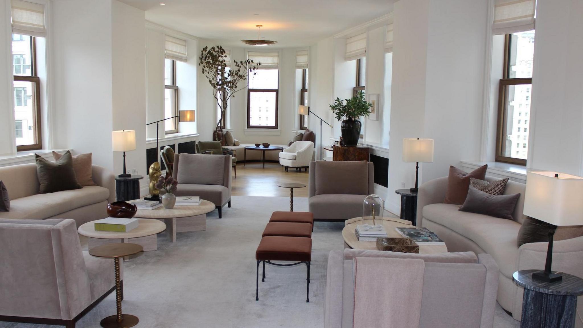 Image caption,In this view of a model unit on the north side of the 12th floor, the narrowest point of the triangular room is around 1.8m (6ft) across