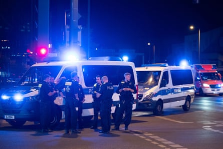 Police officers work near the site where vehicle drove into crowd in Berlin.Photograph: Xinhua/Shutterstock