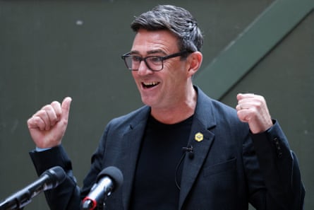 One of Andy Burnham’s big selling points with Labour MPs was his ability to connect with the public.Photograph: Temilade Adelaja/Reuters