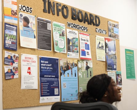 Elevate 100 offers careers advice and CV writing tips to young people. Lewisham has the highest Neet and ‘not known’ rate of all London boroughs, at 6.5%.Photograph: Martin Godwin/The Guardian
