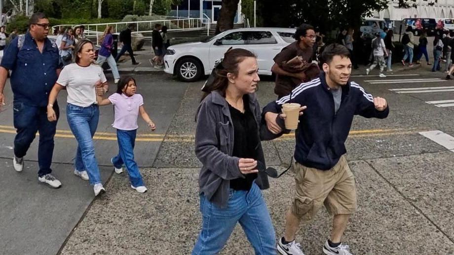 Image caption,One attendee told local media that scene was "pure chaos" following the gunfire