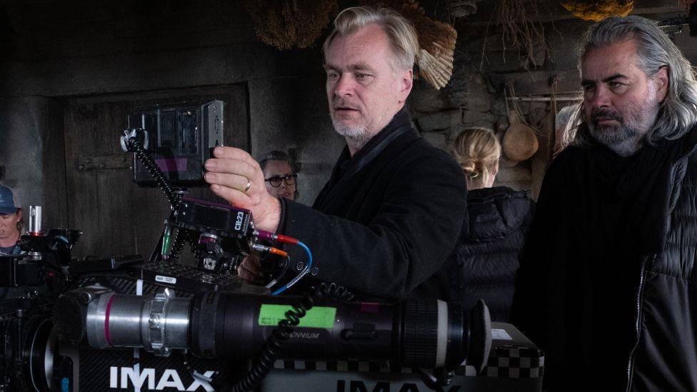 Image caption,The Odyssey is the first theatrical release to be shot entirely with Imax 70mm film cameras