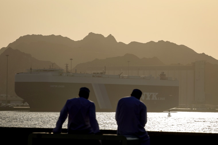 Commercial vessels and oil tankers preparing to pass through the Strait of Hormuz in June.Shady Alassar / Anadolu via Getty Images