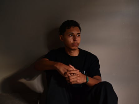 Jonathan Longoria, Francisco’s son, who was in the car when agents shot at them.Photograph: Philip Cheung/The Guardian