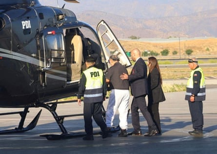 Pedro Barrientos being deported from the US to Chile in 2023.Photograph: Policia de Investigaciones de Chile/Reuters