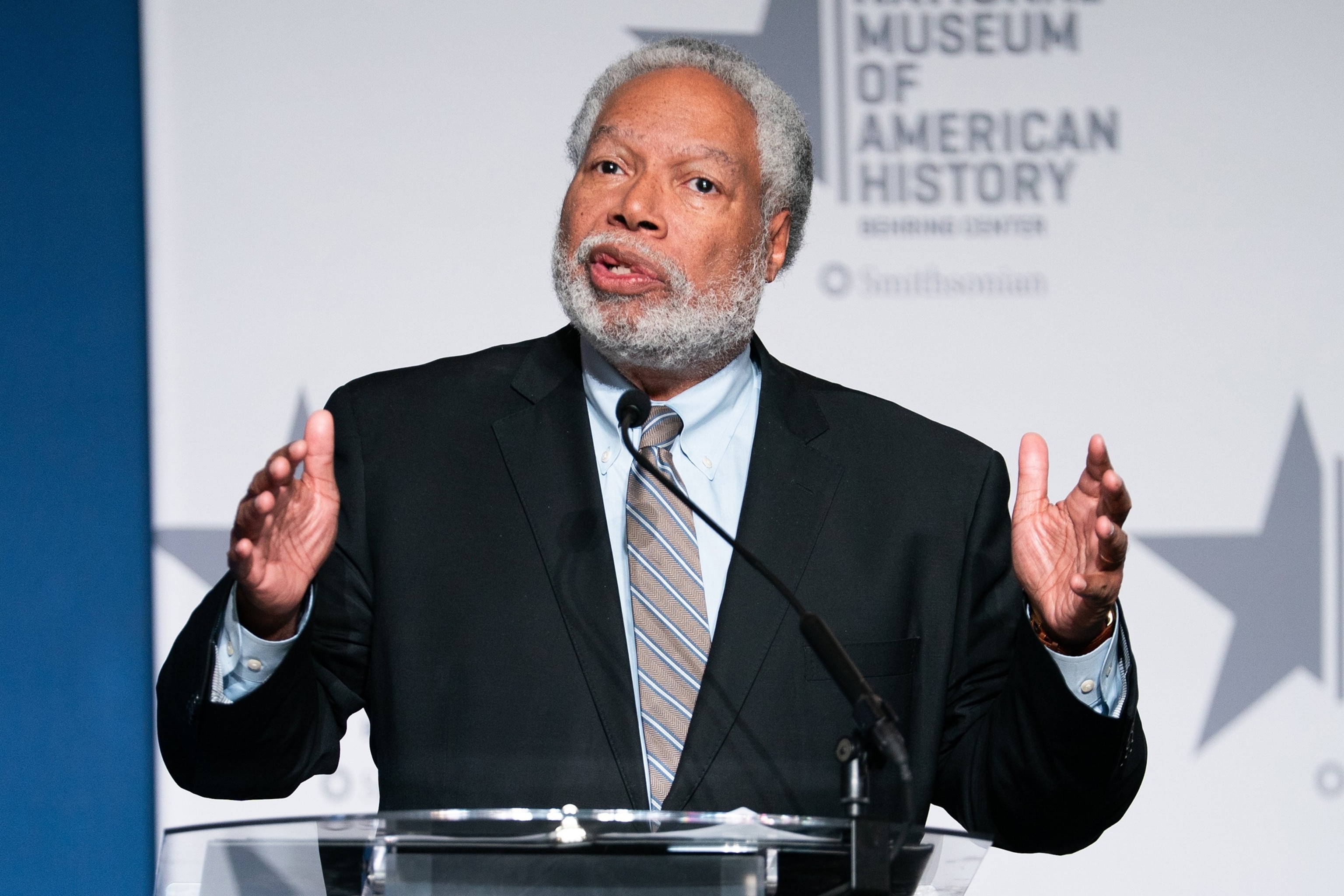 Secretary of the Smithsonian Institution Lonnie Bunch speaks at an event, Feb. 20, 2026, in Washington.Allison Robbert/AP Photo