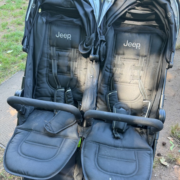 The Jeep Destination Double wipes clean in seconds, making it easy to clean everyday toddler messes.Courtesy Becca Delman