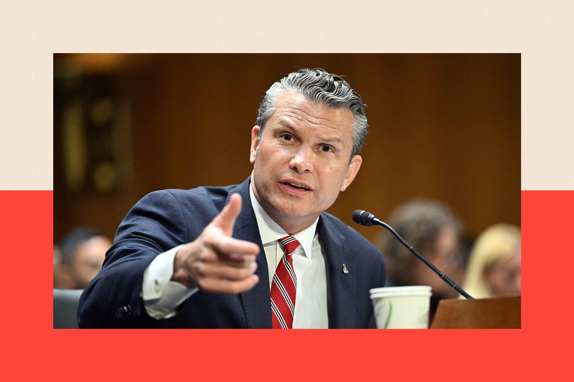 Image caption,Pete Hegseth has made the case for extra funding to replace the missiles expended