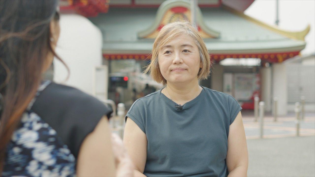 Image caption,Noriko Izumizawa worries about how the construction of a new mosque in her town could change the local community