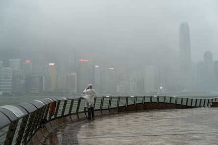 Typhoon Noul (pictured in Hong Kong) prompted the evacuation of more than 890,000 people in Guangdong.Photograph: Venron Yuen/Nexpher/ZUMA Press Wire/Shutterstock
