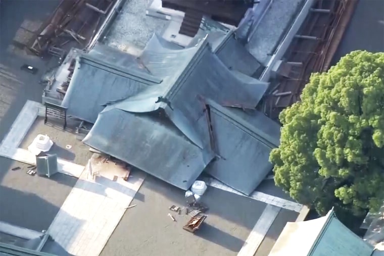 A collapsed shrine in Kumamoto Prefecture, Japan.via Reuters