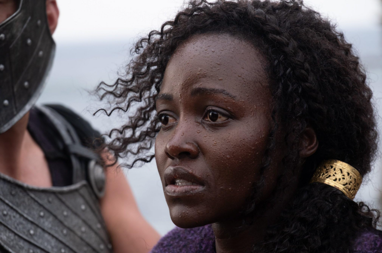 Image caption,Lupita Nyong'o stars as Helen of Troy in Christopher Nolan's The Odyssey