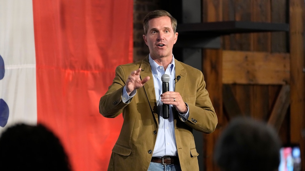 Andy Beshear speaks at the 38th Annual Michigan Democratic Women's Caucus Legacy Luncheon on April 18, 2026 in Detroit, Michigan.Bill Pugliano/Getty Images