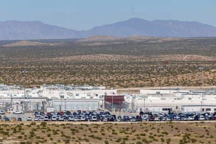 The California City immigration processing center, the state’s newest and largest ICE prison, is seen on 25 March 2026.Photograph: David McNew/Getty Images