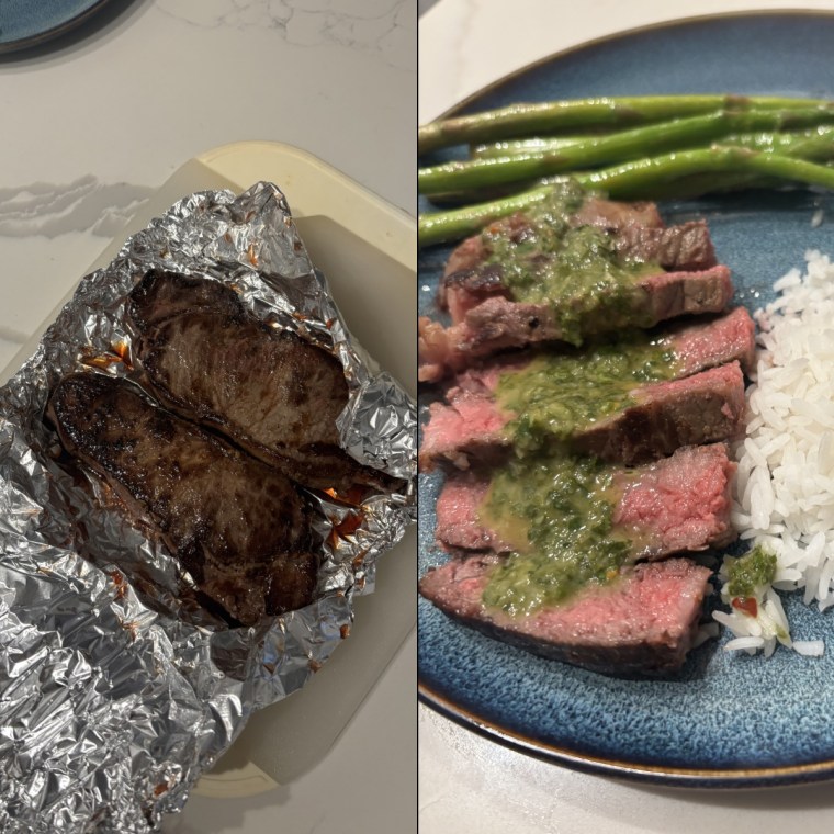 After resting the steak, it was juicy, tender and went perfectly with some homemade chimichurri.Courtesy Ashley Morris